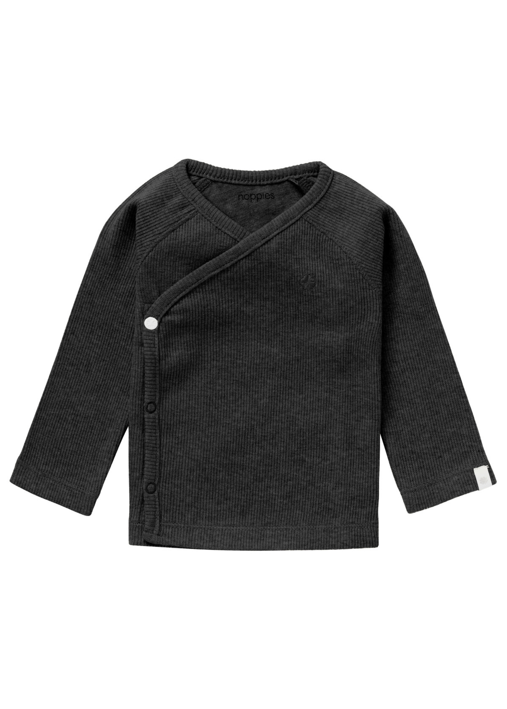 Noppies Kids Noppies Kids, Nanyuki Ribbed Long Sleeve Top || Dark Grey