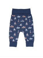 Coccoli Coccoli, Boat Print on Dark Blue Jersey Pants