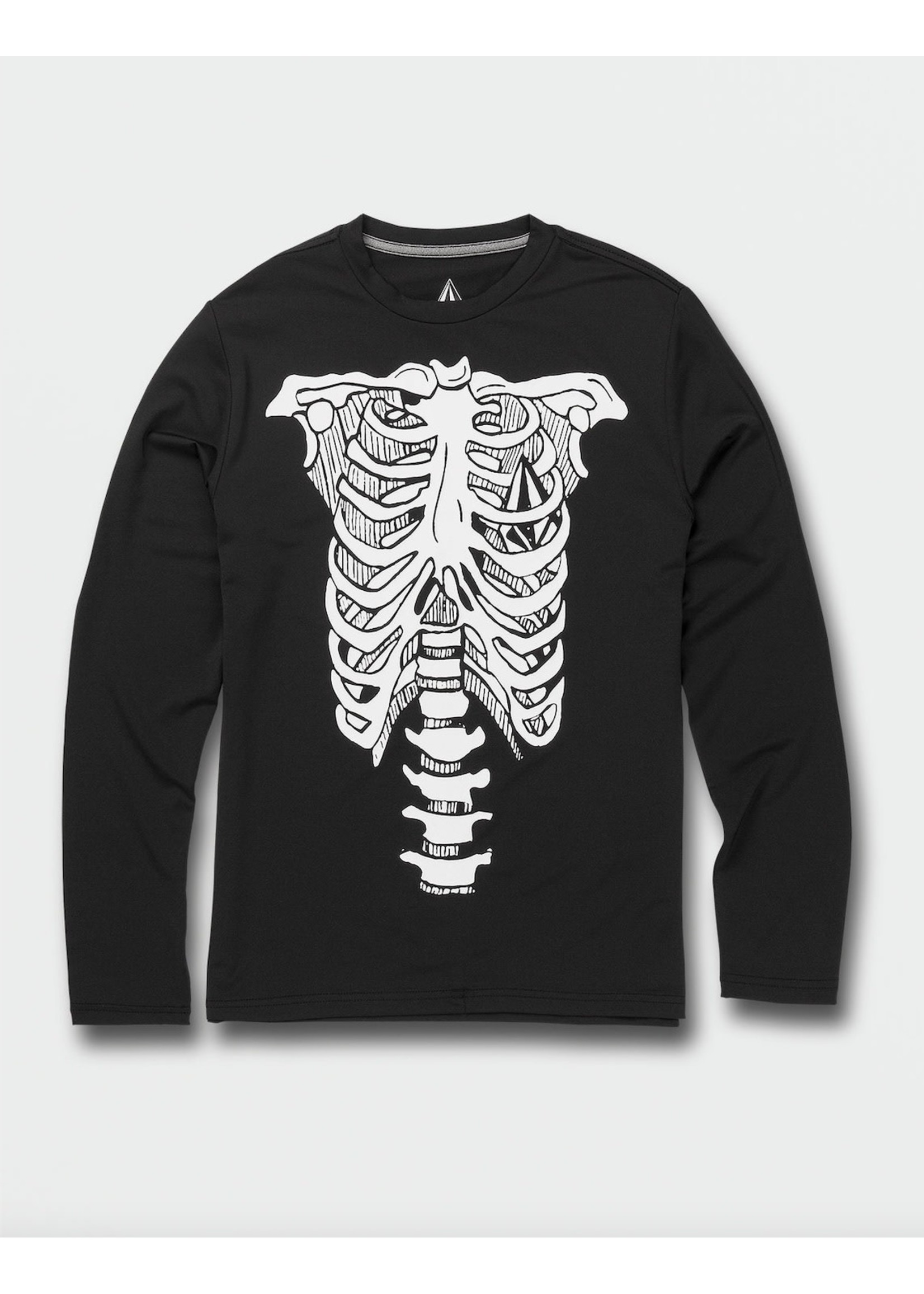 Volcom Volcom Kids, Big Boys Skeleton Long Sleeve UPF 50 Rashguard - Black