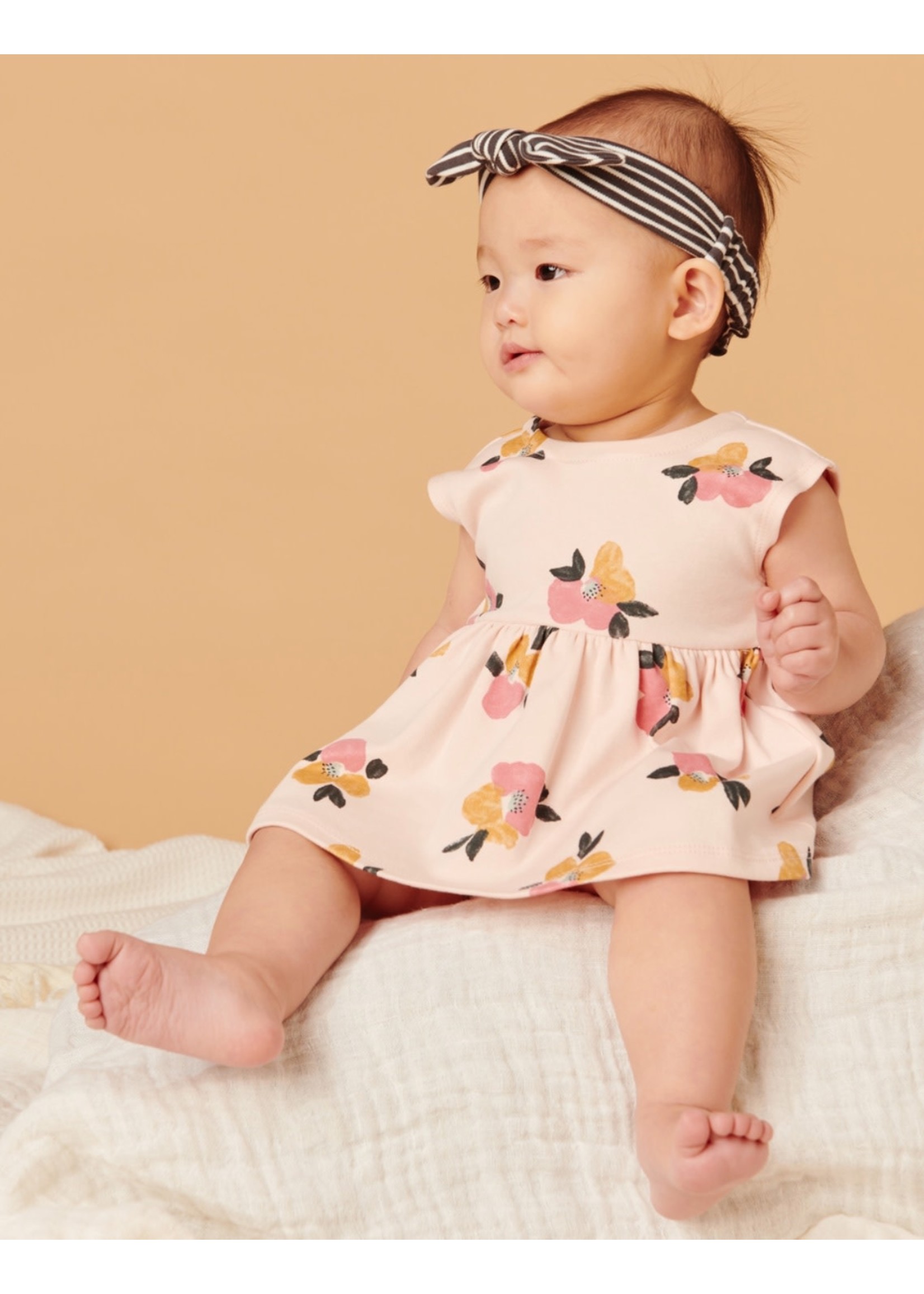 Tea Collection Tea Collection, Painted Floral Baby Bodysuit Dress