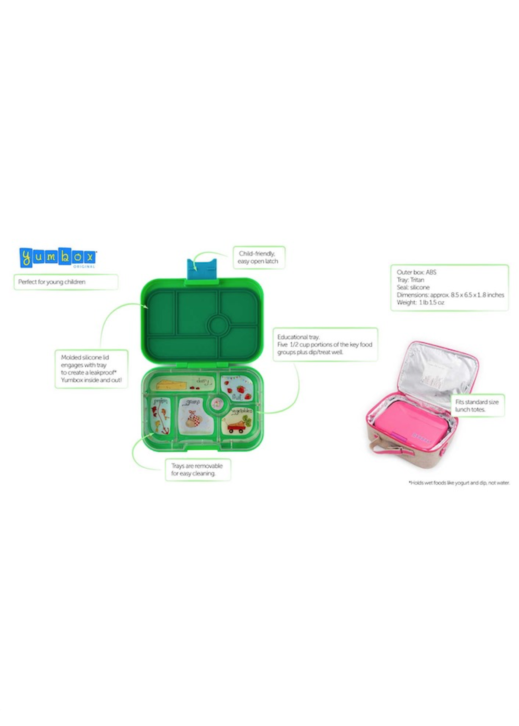 Yumbox Yumbox, Leakproof 6 CompartmentBento Box for Kids
