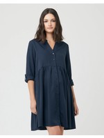 Ripe Maternity Ripe Maternity, Penny Button Down Rib Dress Navy