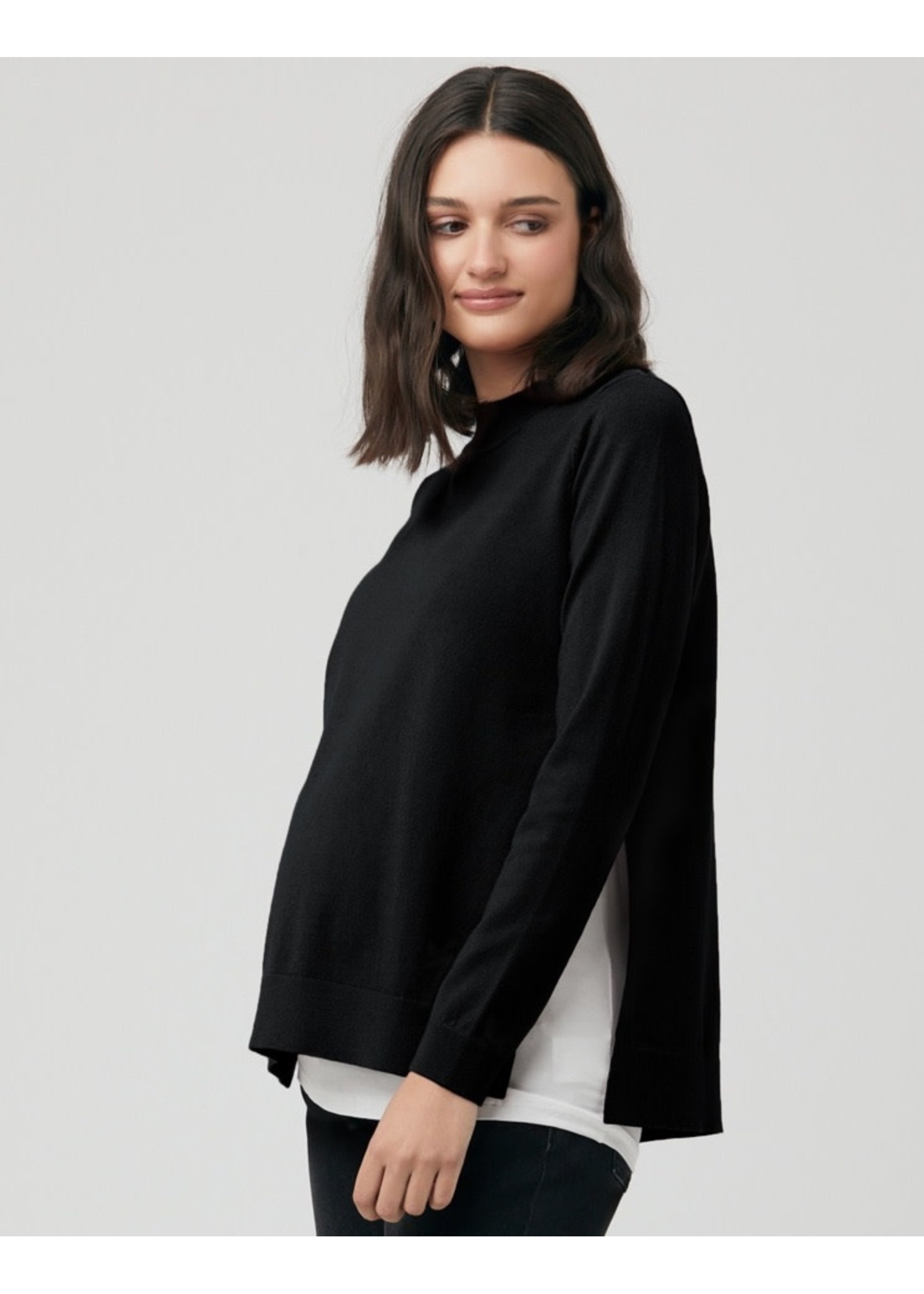 Ripe Maternity Ripe Maternity, Morgan Side Split Nursing Knit Black