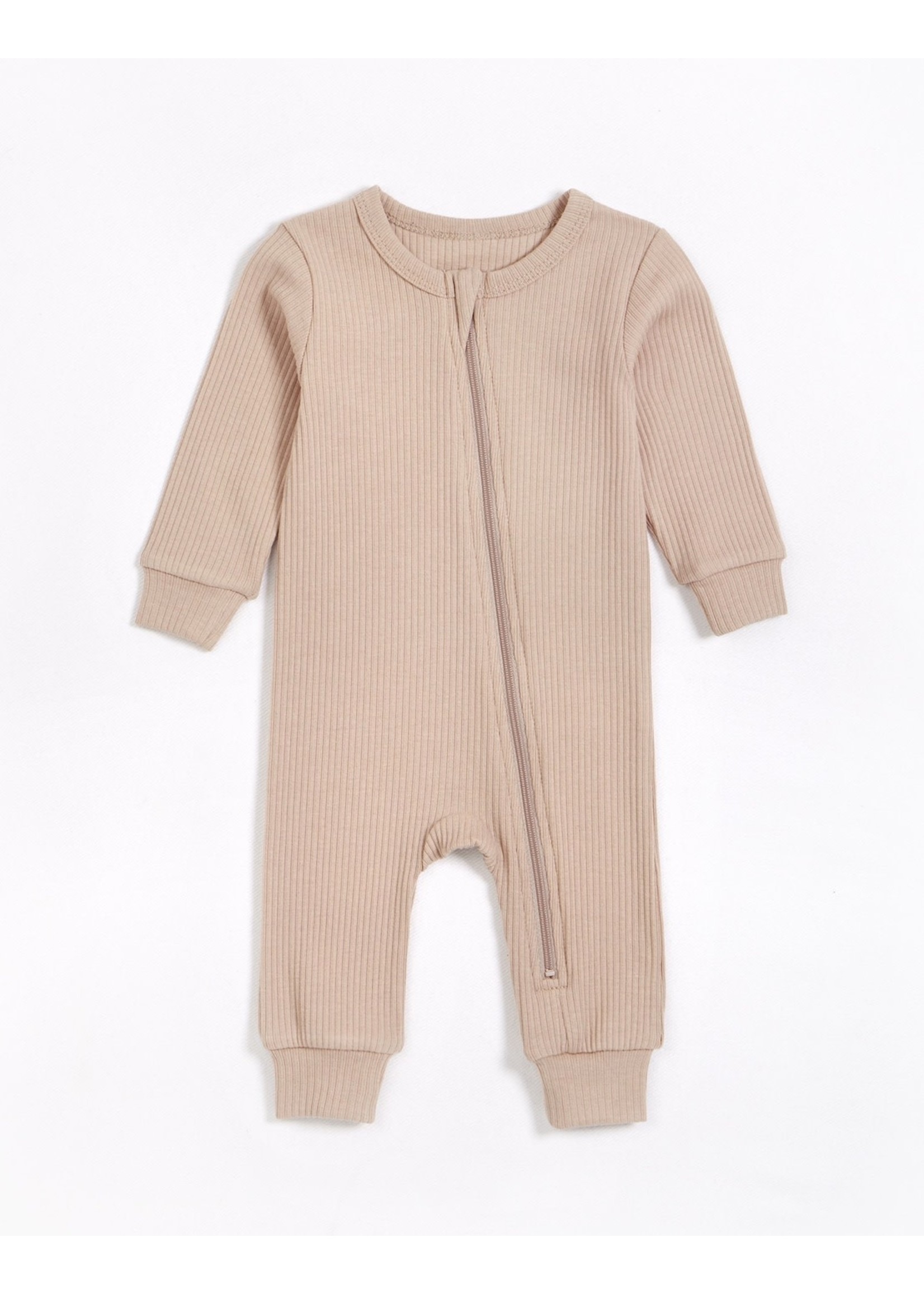 Petit Lem Petit Lem, Light Taupe Modal Rib Sleeper