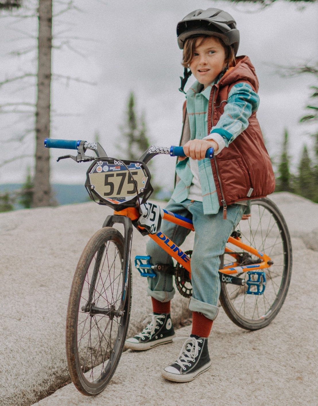 Souris Mini, Rust Hooded Down Vest 