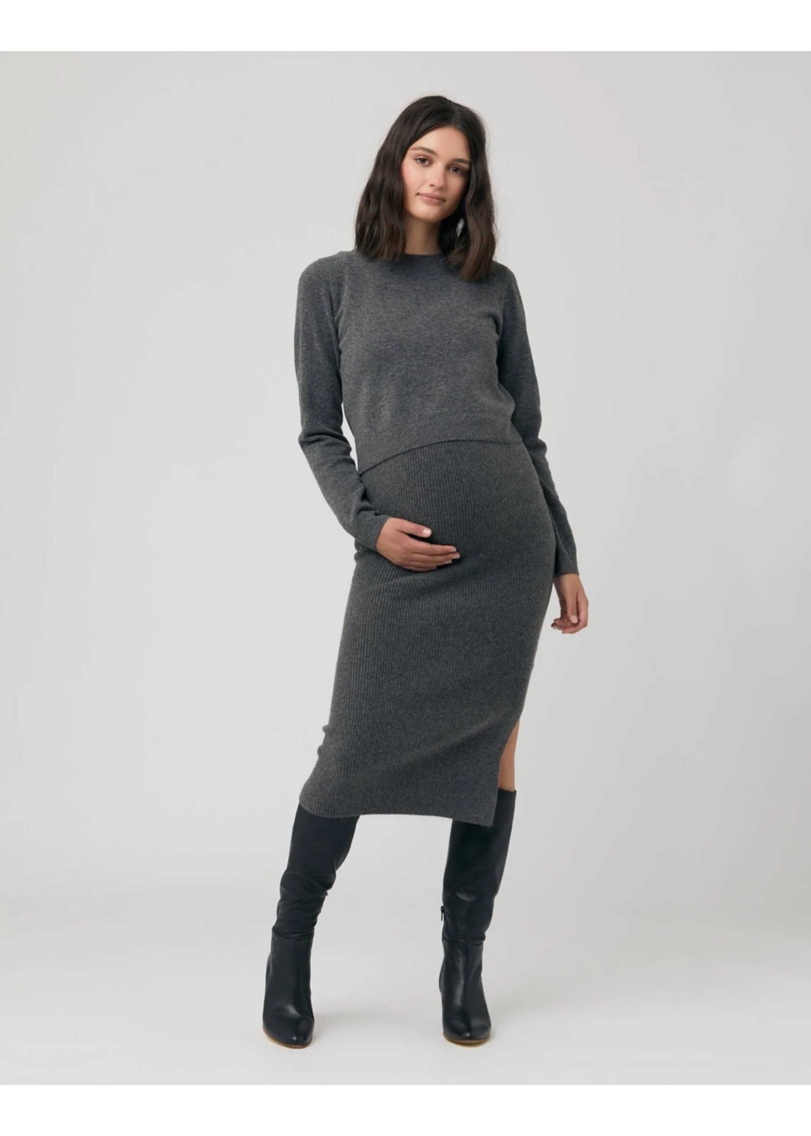 Ripe Maternity Ripe Maternity, Dani Knit Skirt || Charcoal Marle