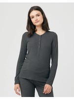 Ripe Maternity Ripe Maternity, Rib Button Through Top in Charcoal Marle