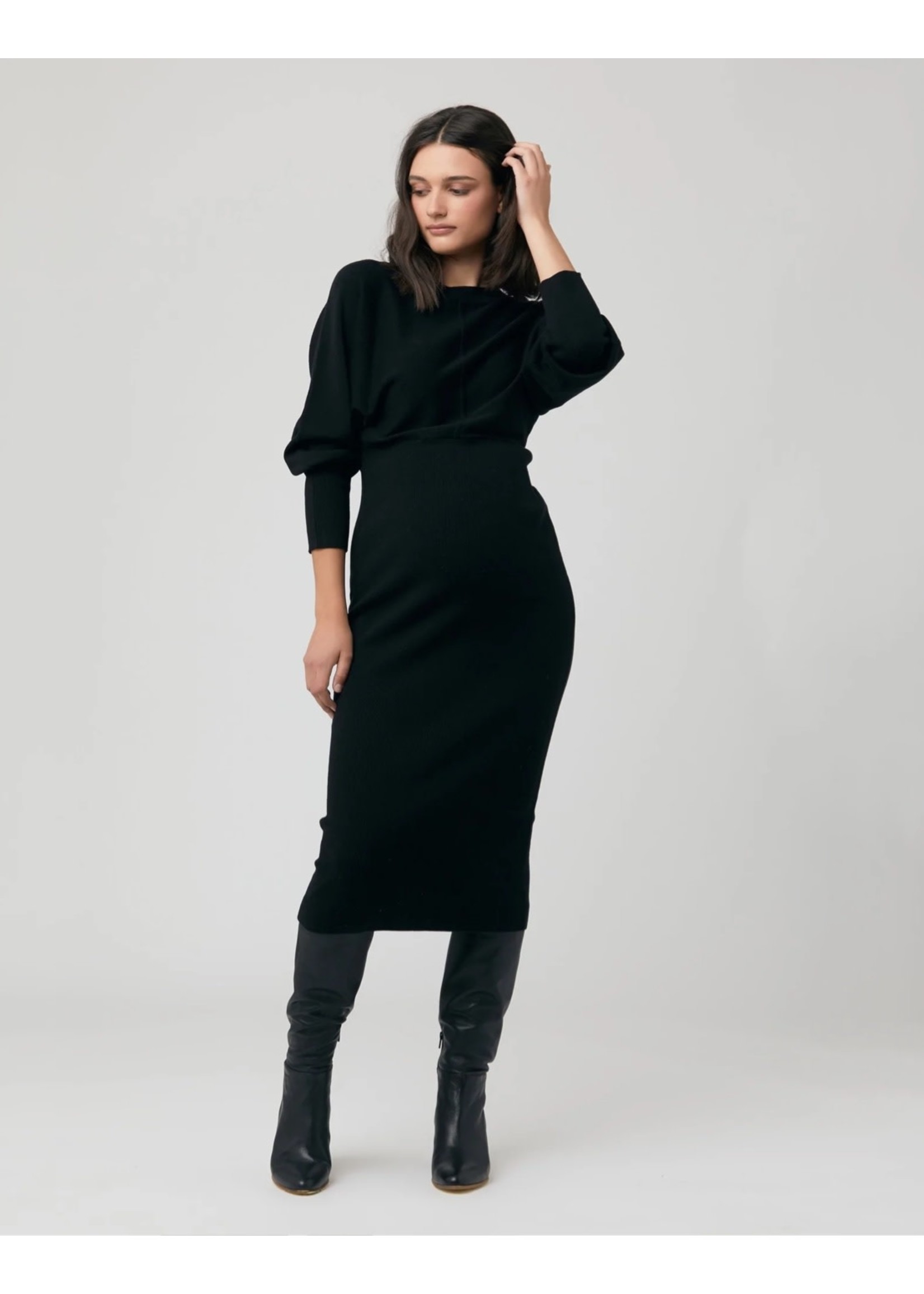 Ripe Maternity Ripe Maternity, Sloane Knit Maternity Dress in Black