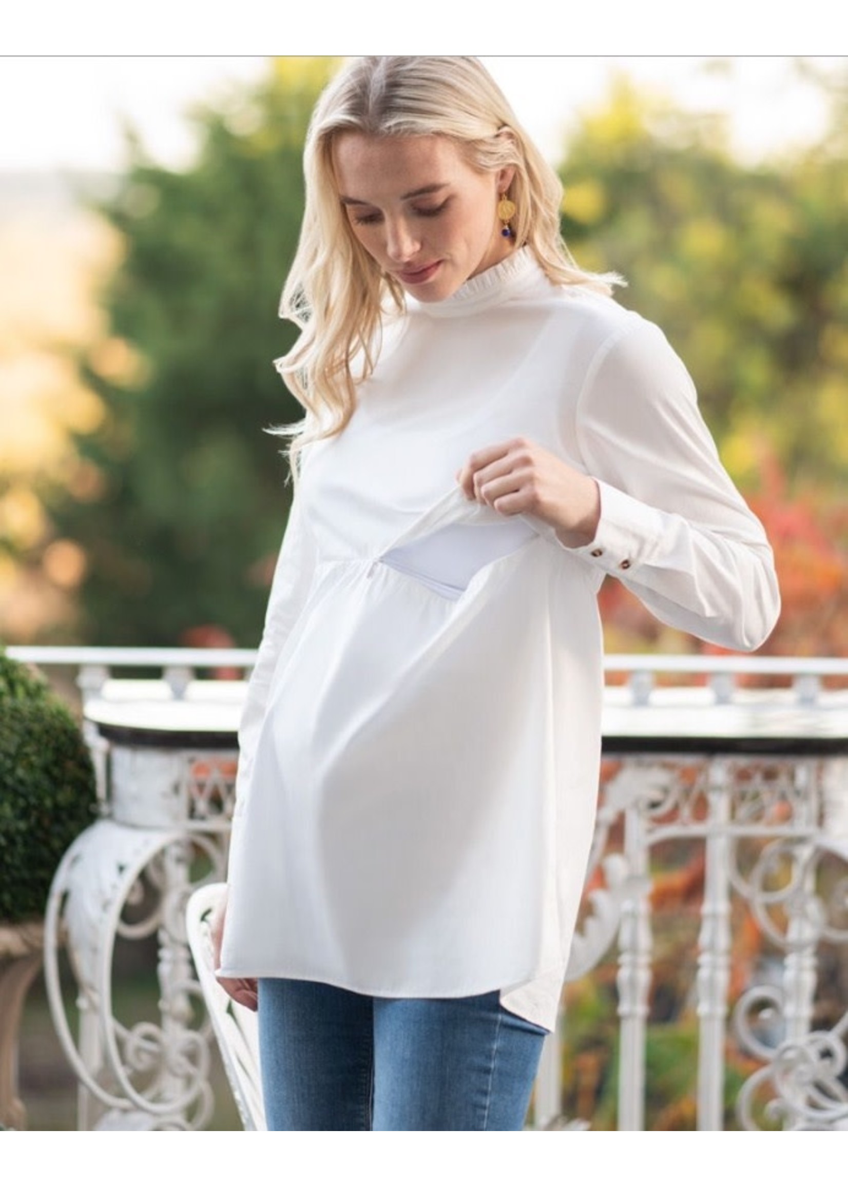 Seraphine, Sigourney 2 in 1 Maternity & Nursing Shirt Set in Black and  White - Steveston Village Maternity