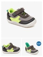 Striderite Stride Rite, 360 Gogo Sneaker in Grey and Neon Yellow