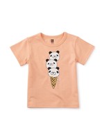 Tea Collection Tea Collection, Panda Cone Baby Graphic Tee in Salmon