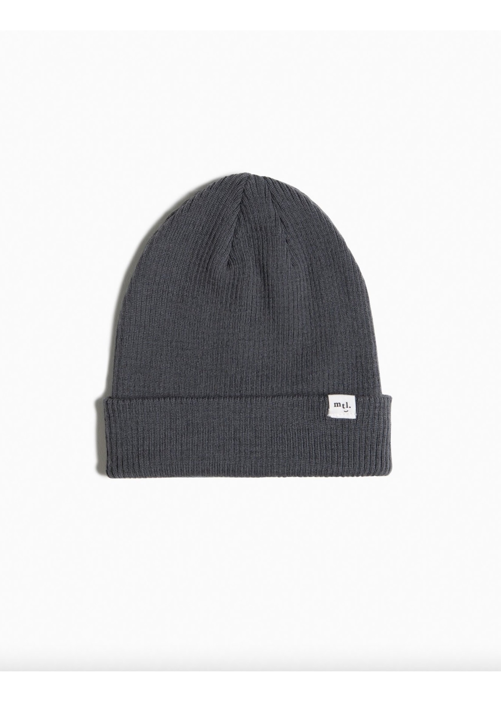 Miles the Label Miles the Label, Charcoal Responsible Merino Ribbed Kid's Beanie