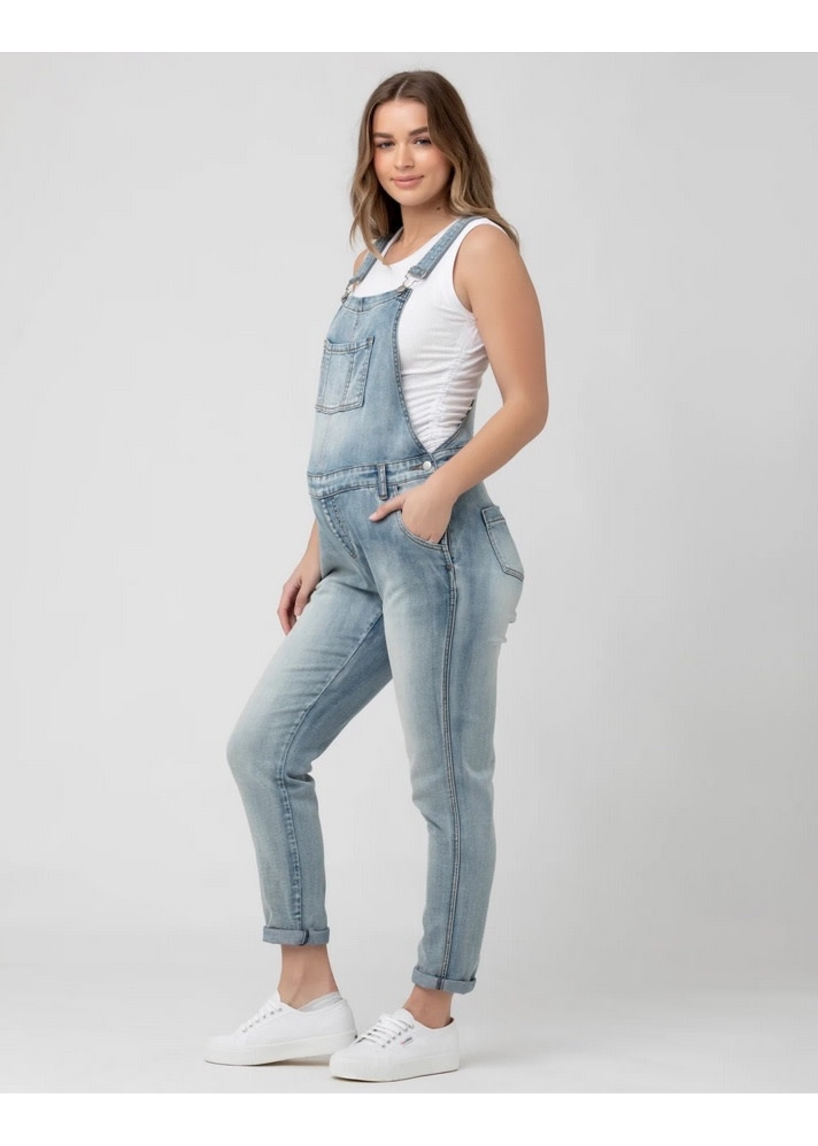 Ripe Maternity Ripe Maternity, Denim Overalls || Pale Blue