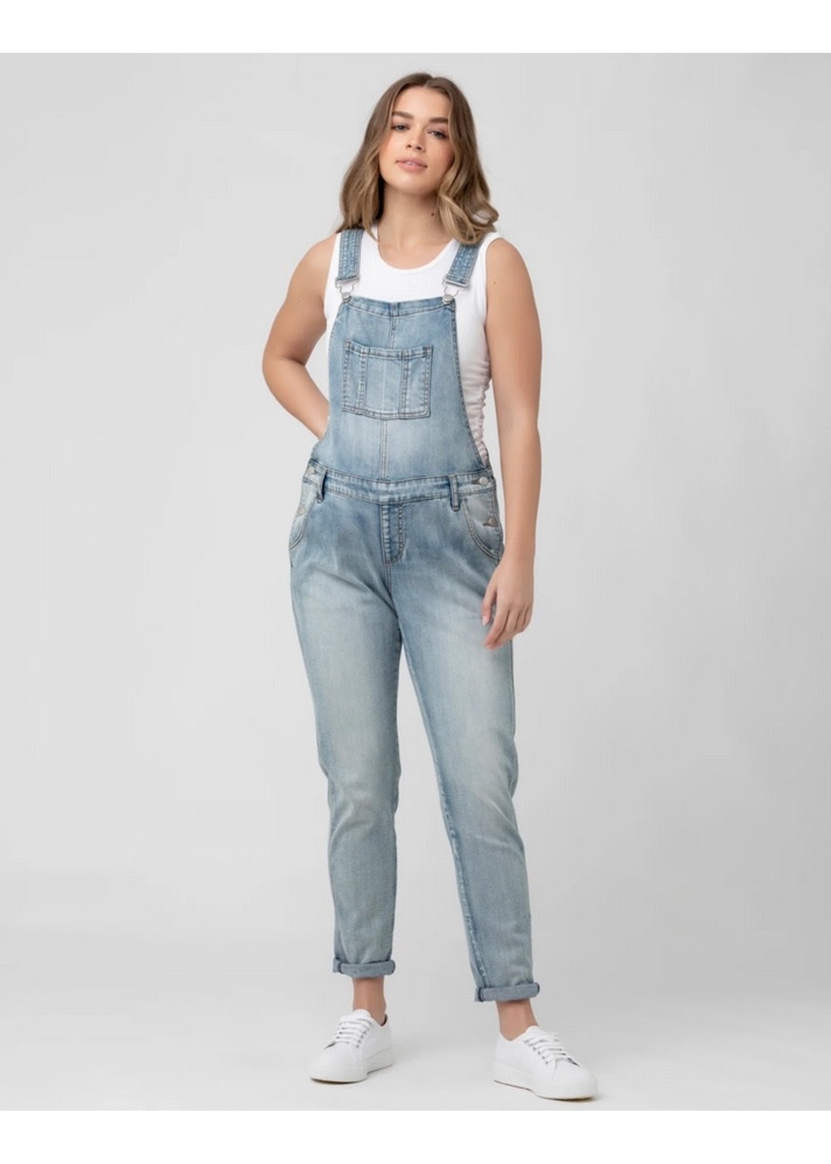 Ripe Maternity Ripe Maternity, Denim Overalls || Pale Blue