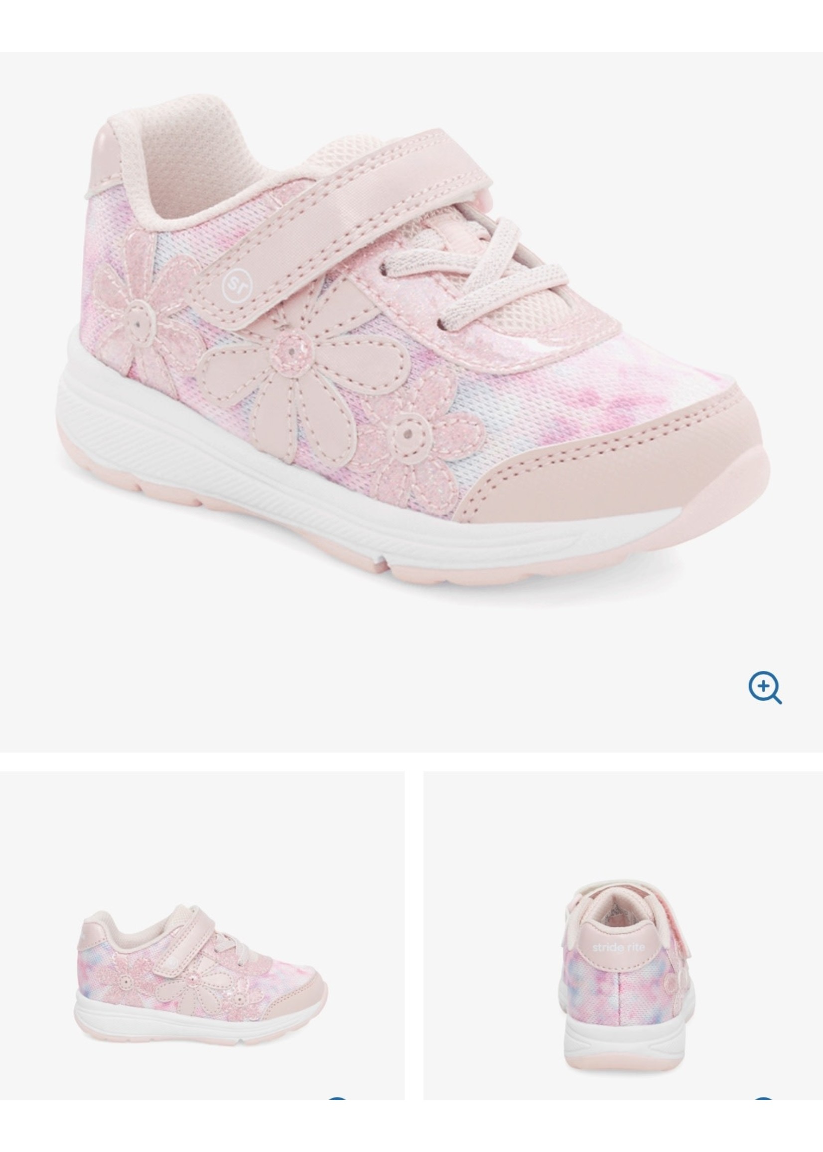 Striderite Stride Rite Made2Play Light-Up Glimmer Sneaker in Blush