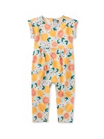 Tea Collection Tea Collection, Printed Oranges Cuff Sleeve Baby Romper