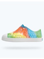 Native Shoes Native Shoes, Jefferson Sugarlite™ Print Youth / Junior in Shell White/ Shell White/ Rainbow Tie Dye