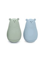 noüka noüka Bear Bath Toy-Leaf Set in Soft Leaf/Lily Blue