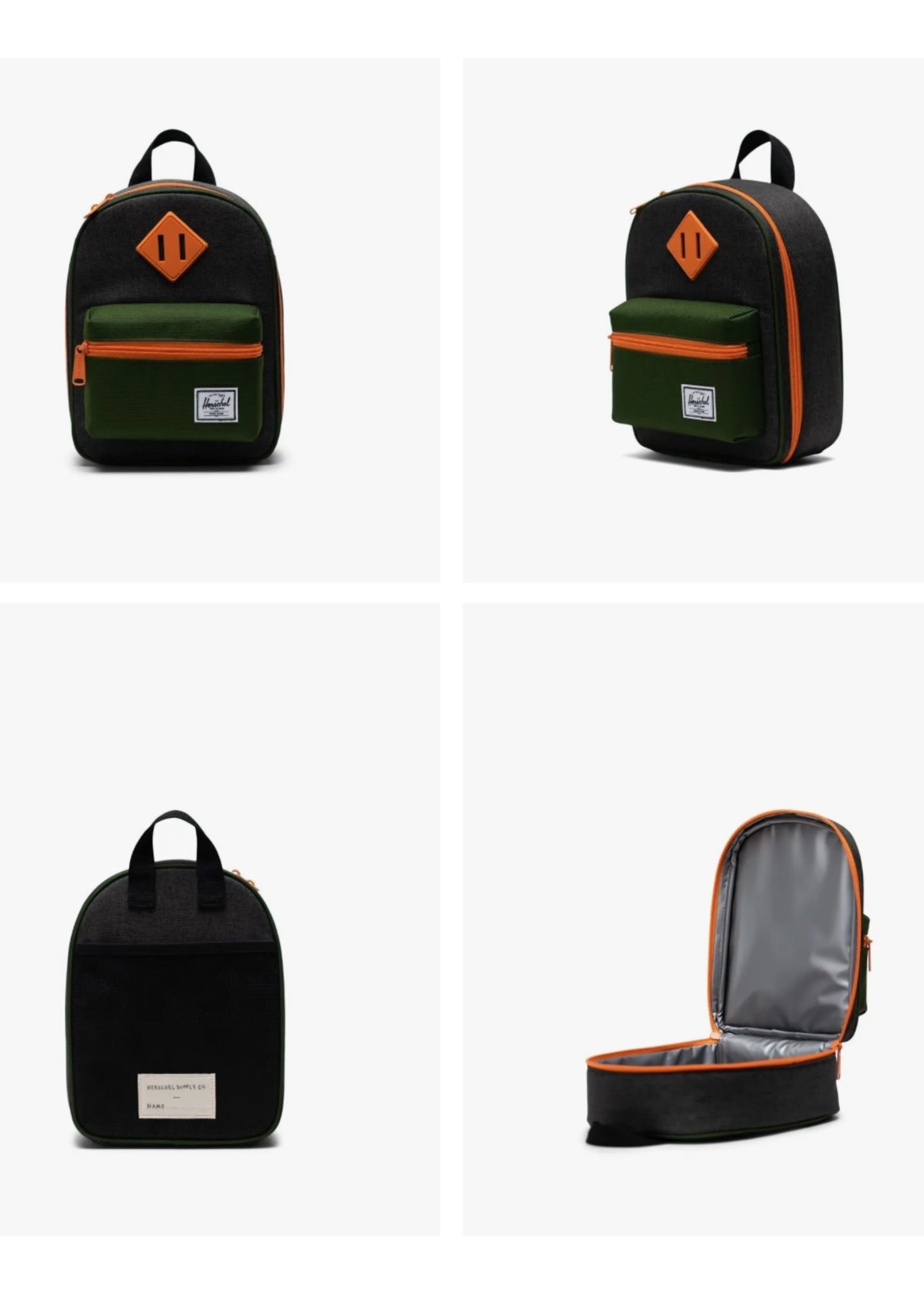 Herschel Supply Co. Herschel Supply Co., Heritage Lunch Box || Black Crosshatch/Forest Elf/Sun Orange, 5L