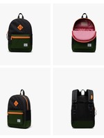 Herschel Supply Co. Herschel Supply, Heritage Backpack | Youth,  Black Crosshatch/Forest Elf/Sun Orange, 16L