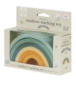 A Little Lovely Co. A Little Lovely, Rainbow Silicone Stacking Toy in Sage