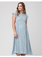 Ripe Maternity Ripe Maternity, Ava Shirred Dress || Petrol / White