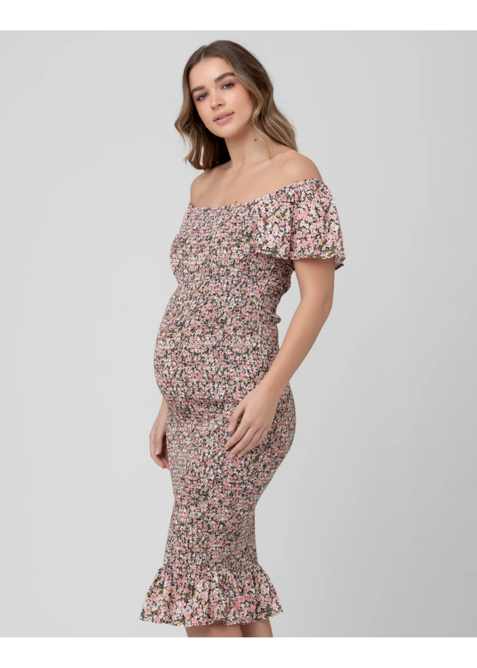 Ripe Maternity, Sophia Shirred Dress