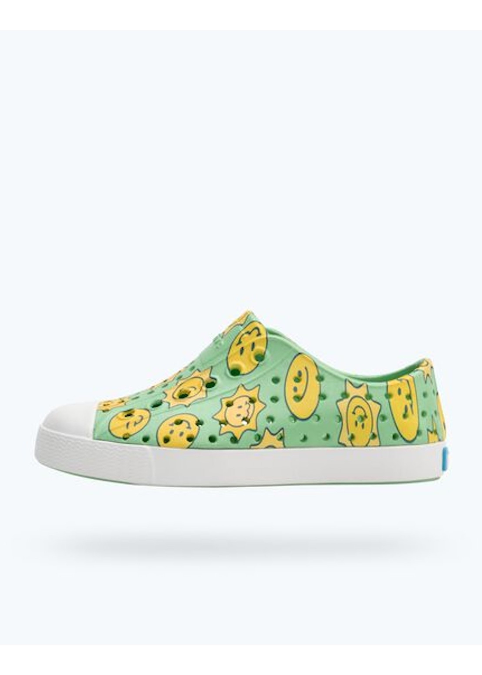 Native Shoes Native Shoes, Jefferson Sugarlite™ Print Youth / Junior Candy Green/ Shell White/ Raincoat Sunsmile