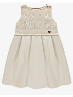 Souris Mini Souris Mini, Sleeveless Linen Knit Dress || Cream