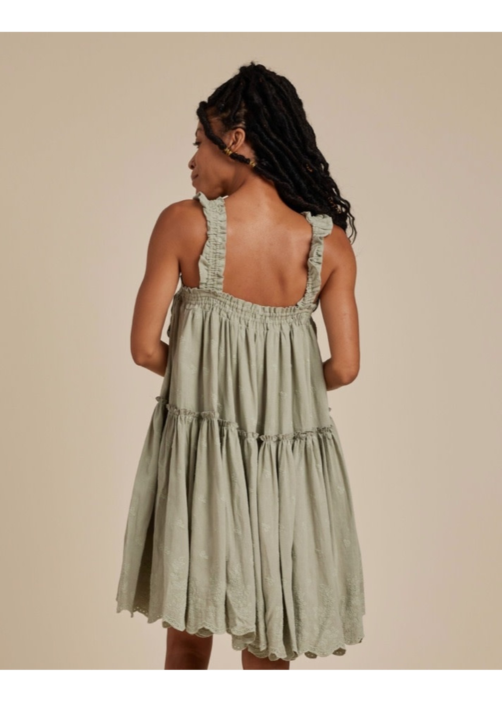 Rylee + Cru Rylee + Cru Woman, Cicily Dress || Grapevine Embroidery