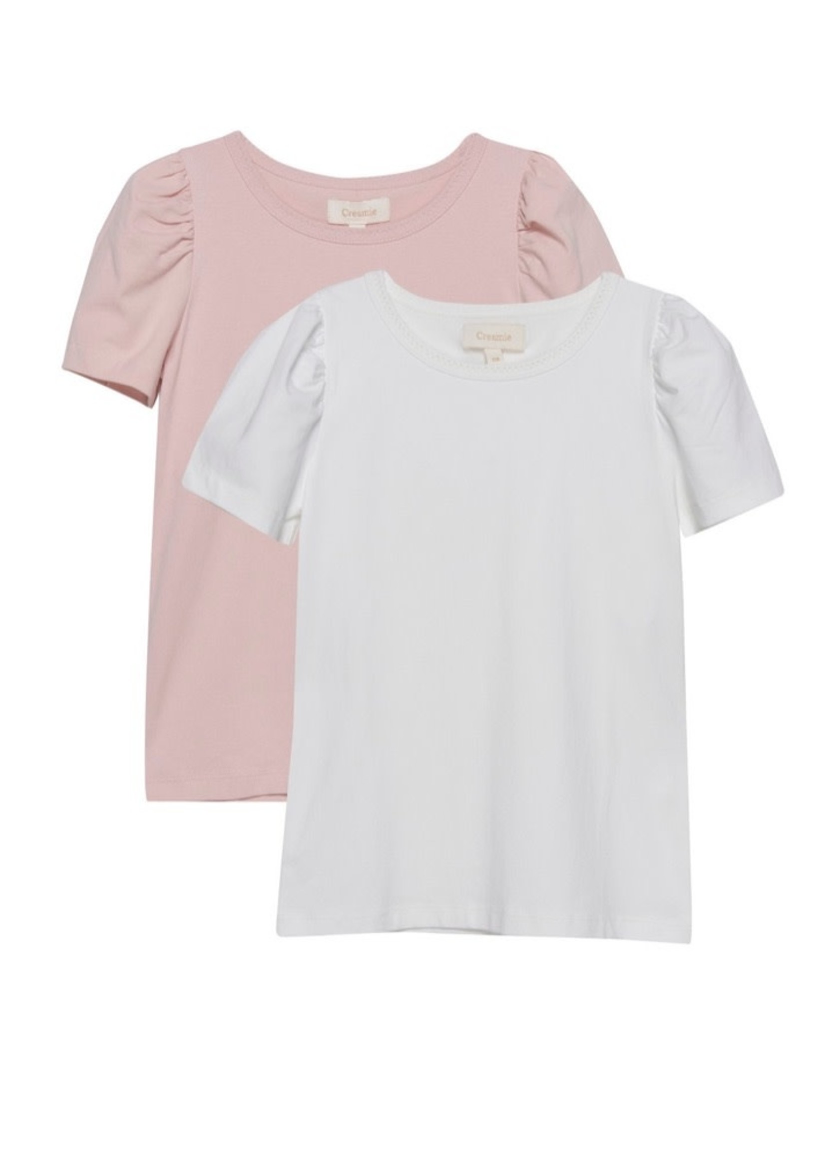 Creamie Creamie, Short Sleeve T-Shirt 2 pack || Cloud, Pink