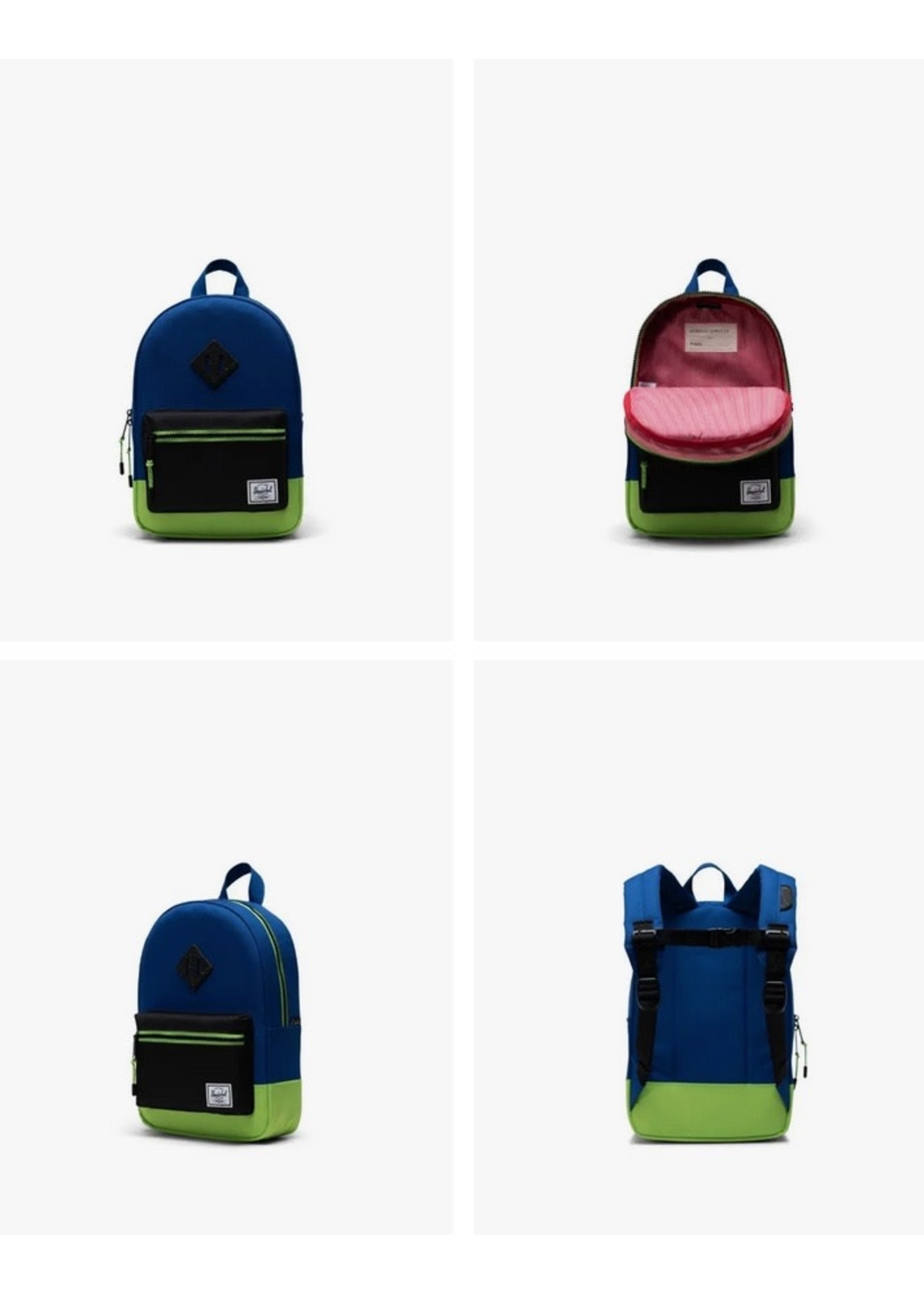 Herschel Supply Co. Herschel Supply, Heritage Kids 9L Backpack | Mazarine Blue/Black/Jasmine Green