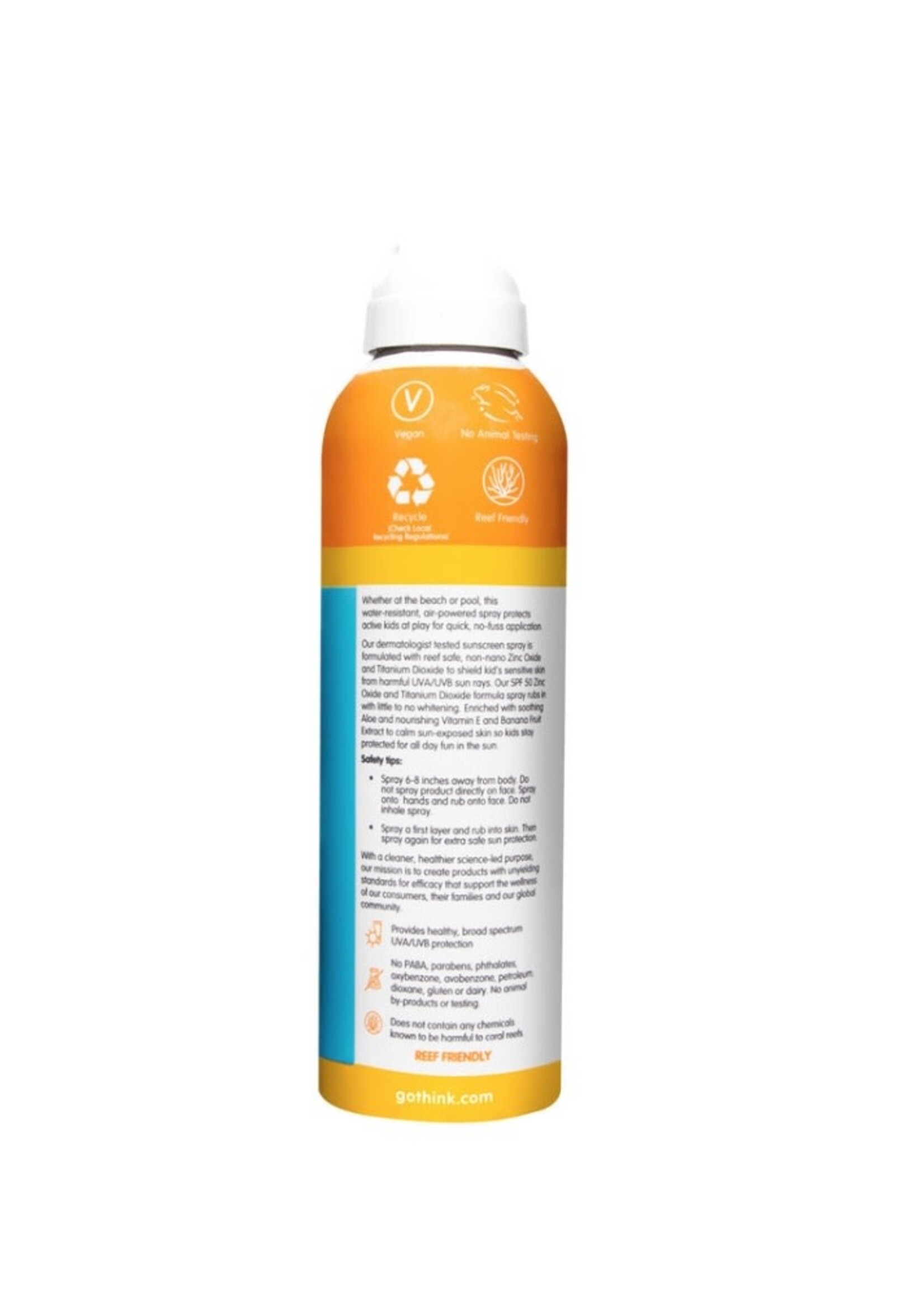 Thinkbaby ThinkSport, Kids SPF 50 All Sheer Mineral Sunscreen Spray