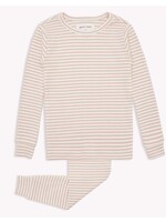 Petit Lem Petit Lem, Striped Modal Rib PJ Set || Rose Dust