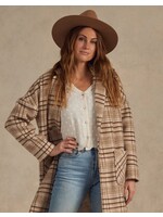 Rylee + Cru Rylee + Cru Woman, Longline Coat || Rustic Plaid