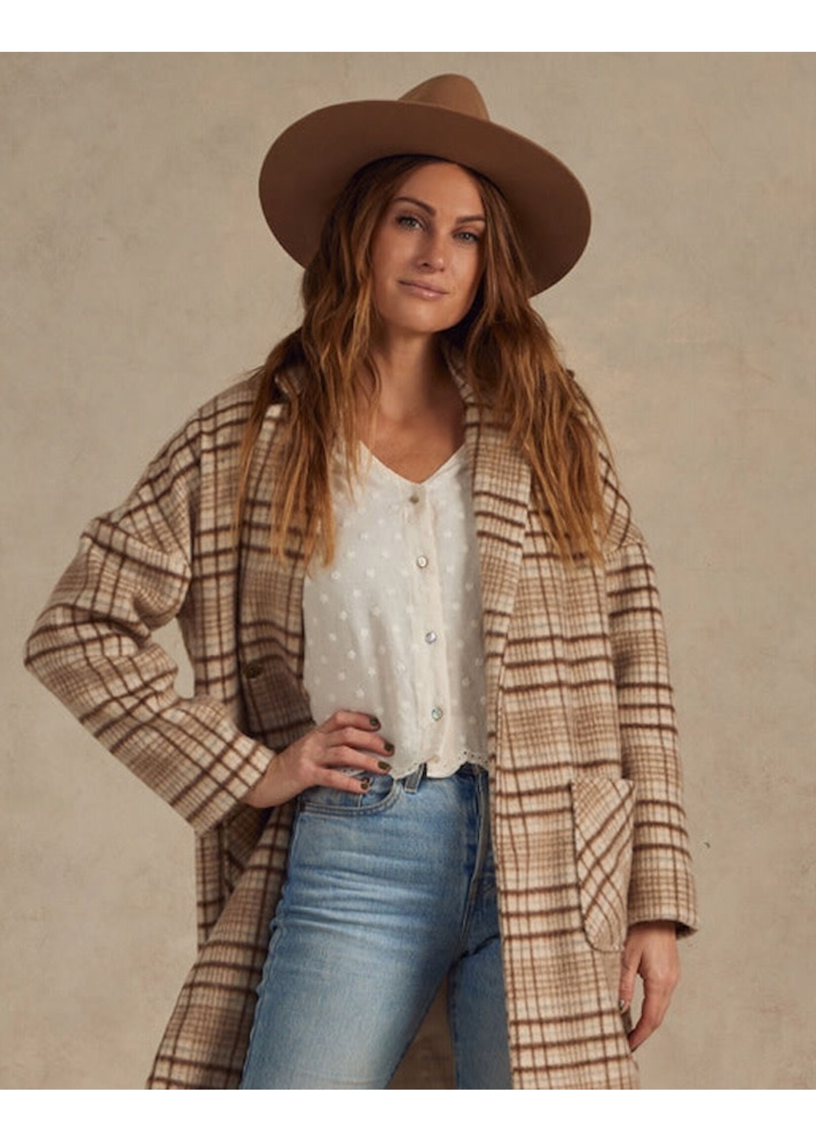 Rylee + Cru Rylee + Cru Woman, Longline Coat || Rustic Plaid
