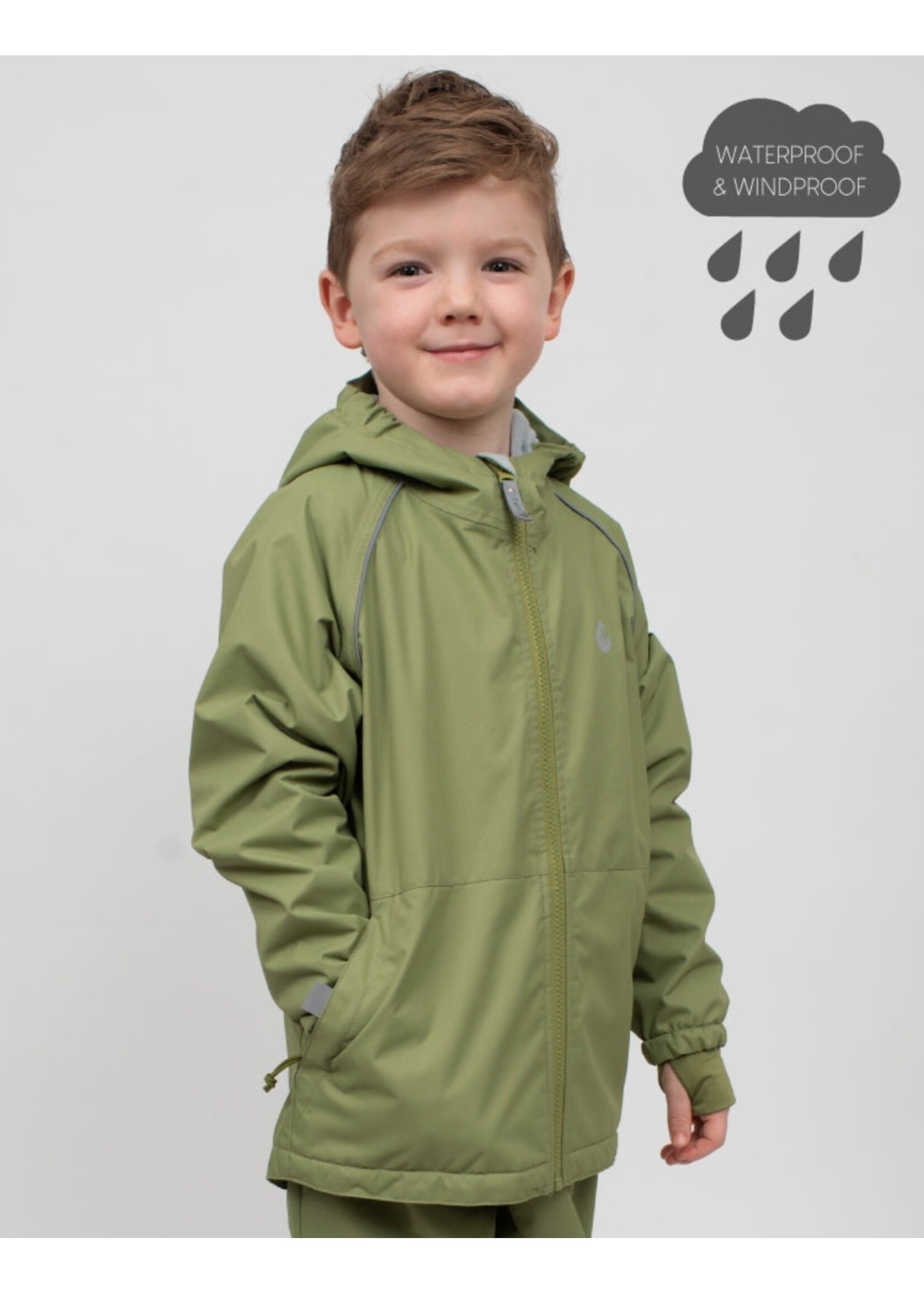 Therm Therm Kids, SplashMagic Storm Jacket Waterproof Windproof Eco || Olive