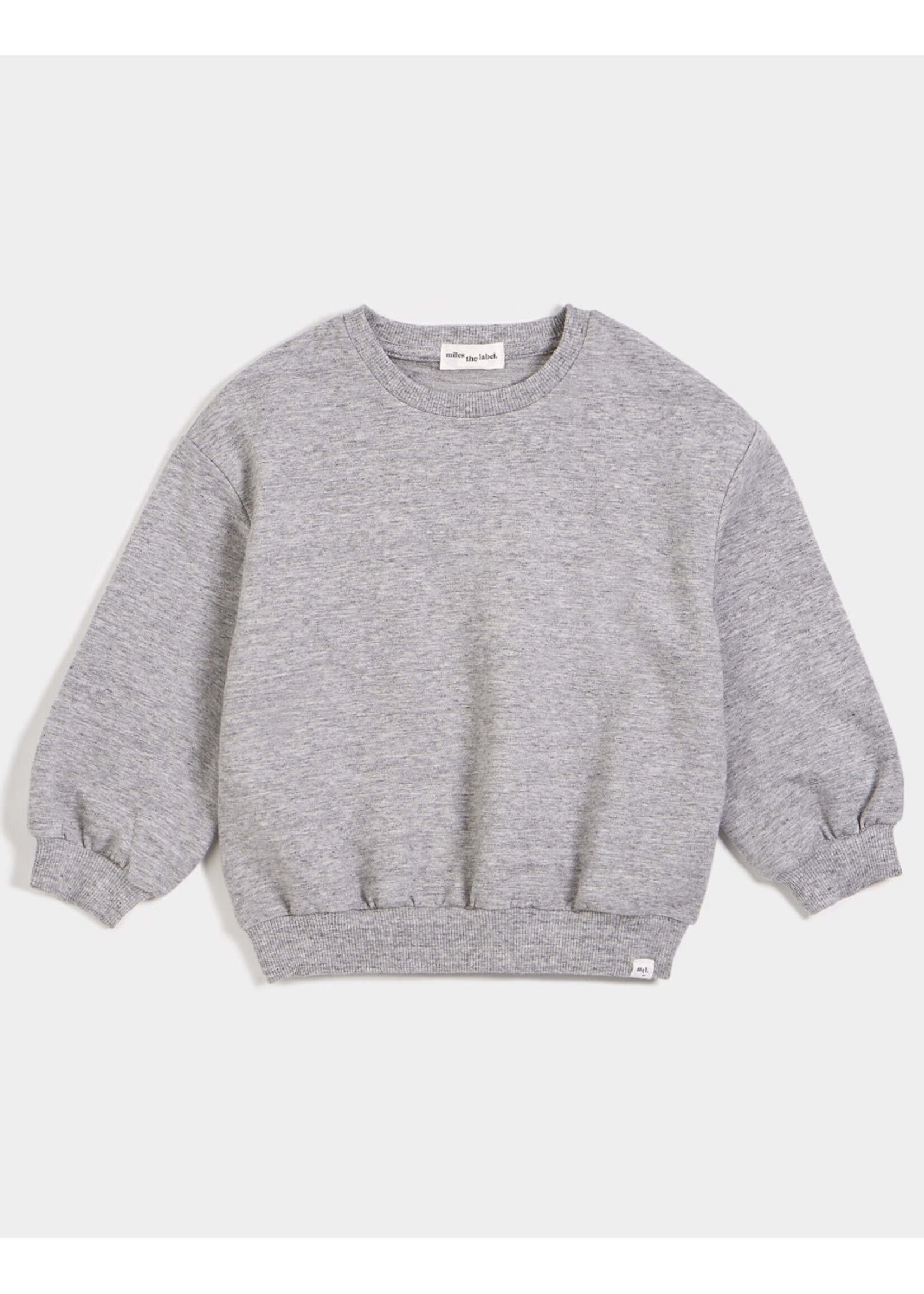 Miles the Label Miles the Label, Miles Basics Girl's Sweatshirt || Heather Grey