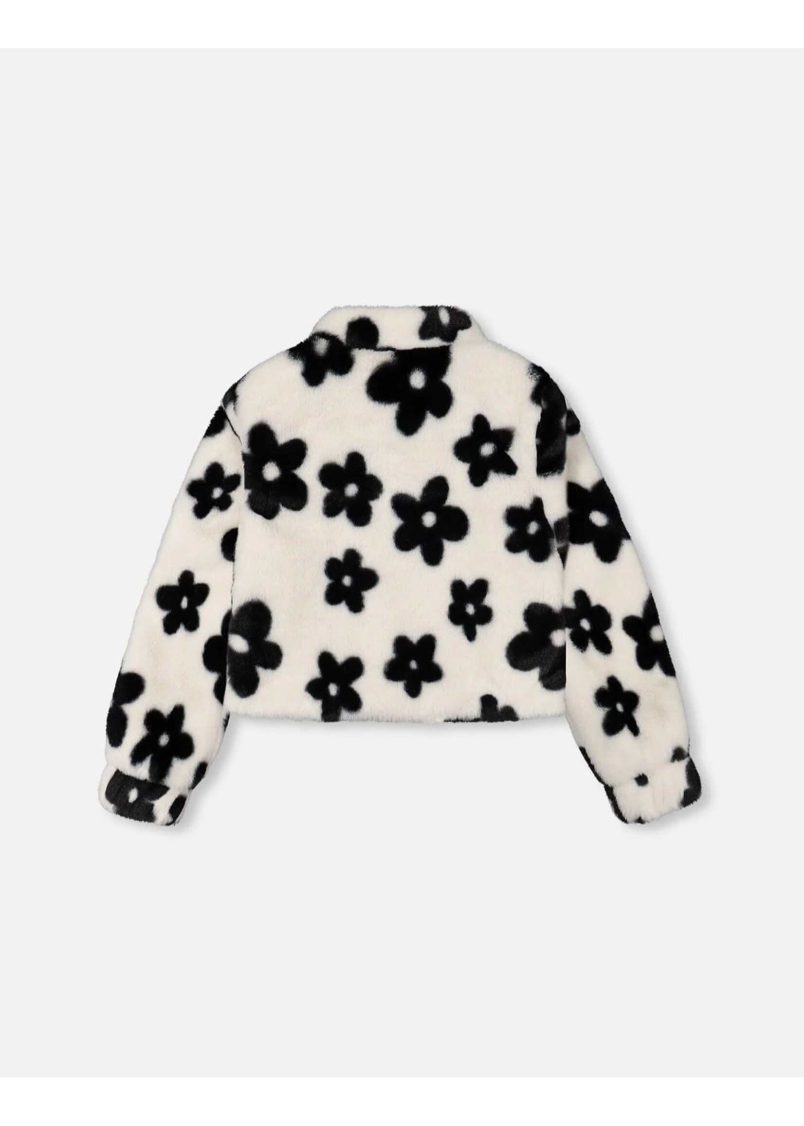 Cow faux cheap fur jacket