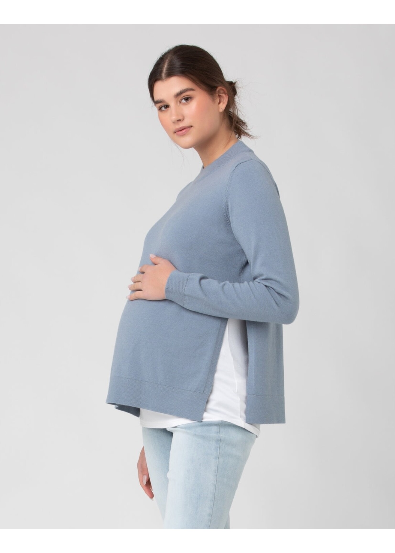 Ripe Maternity Ripe Maternity, Morgan Side Split Nursing Knit || Petrol