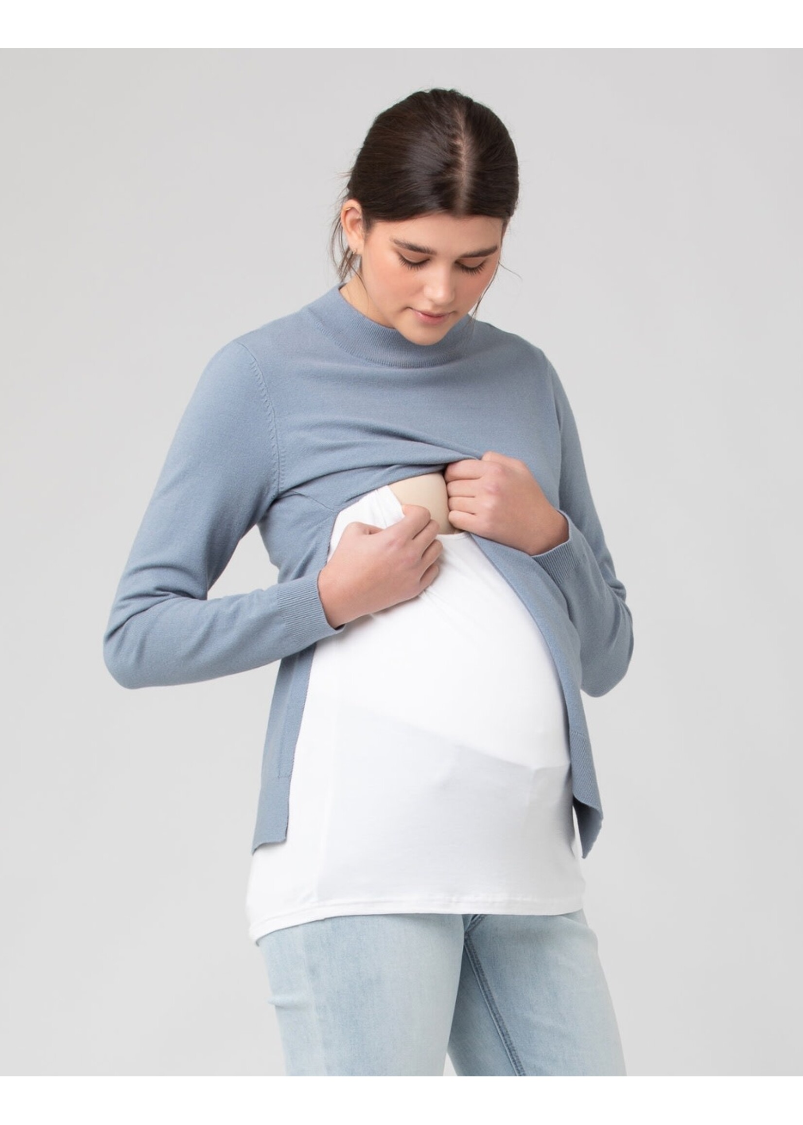 Ripe Maternity Ripe Maternity, Morgan Side Split Nursing Knit || Petrol