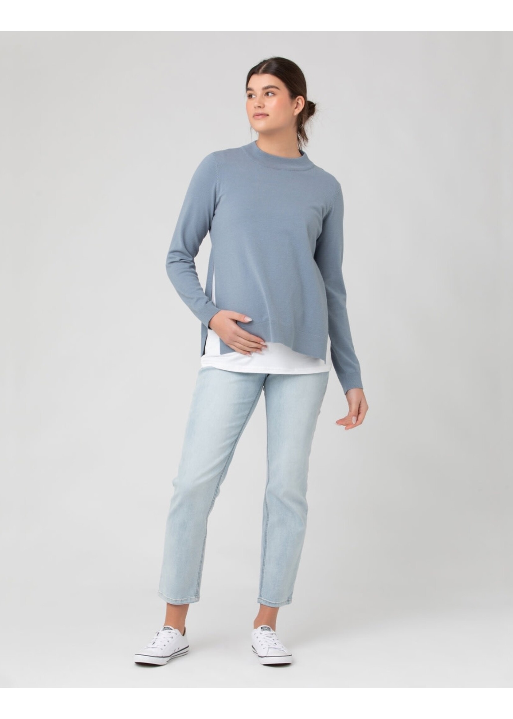 Ripe Maternity Ripe Maternity, Morgan Side Split Nursing Knit || Petrol