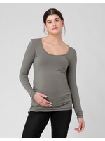 Ripe Maternity Ripe Maternity, Organic Long Sleeve Tube Top || Moss