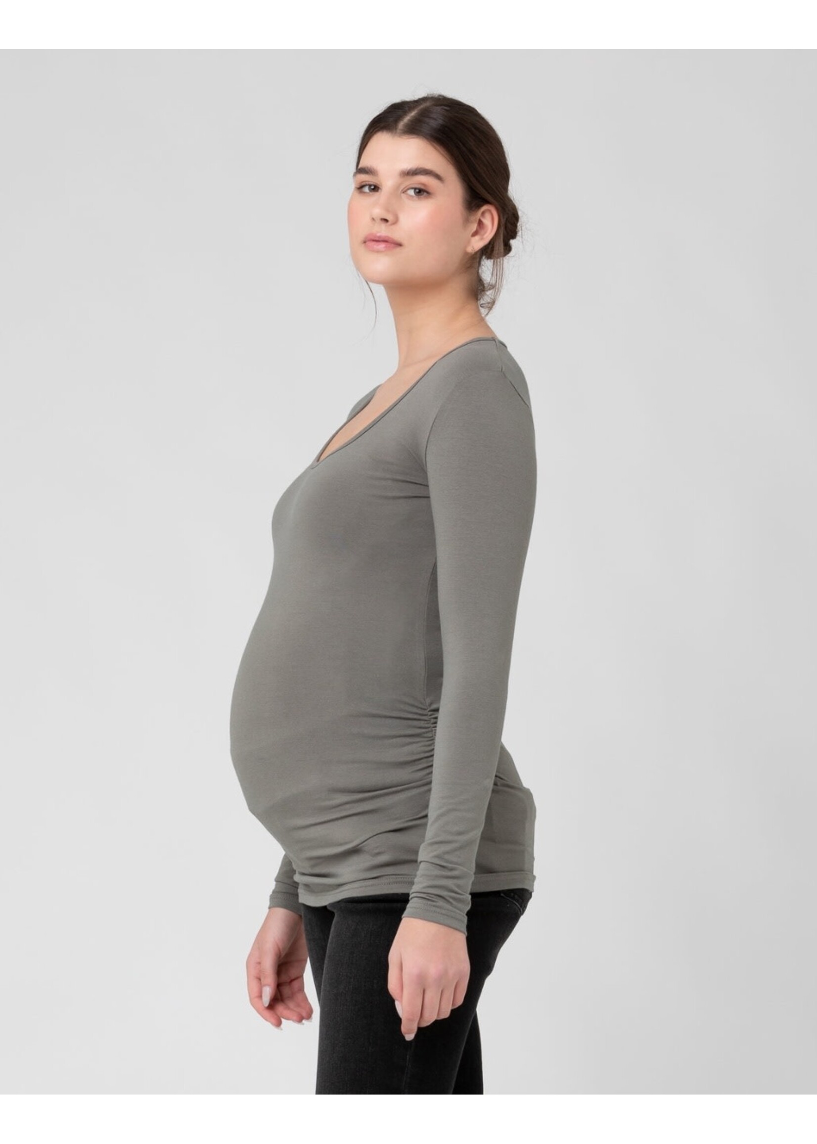 Ripe Maternity Ripe Maternity, Organic Long Sleeve Tube Top || Moss