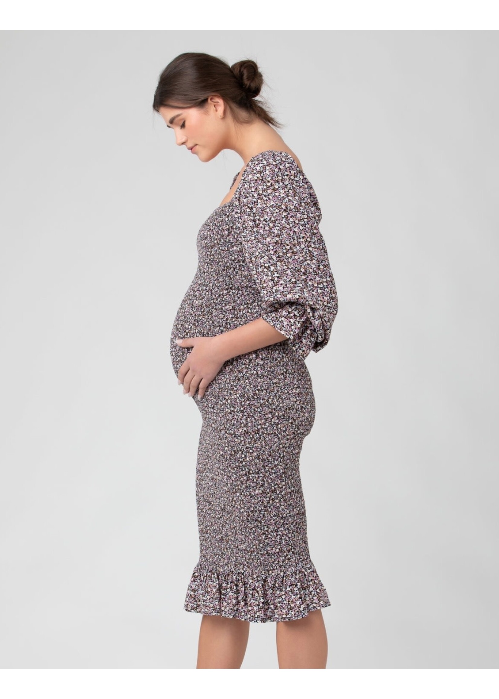 Ripe Maternity Ripe Maternity, Willow Shirred Dress || Black