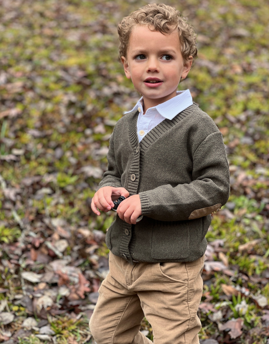 Baby boy cotton cardigan top