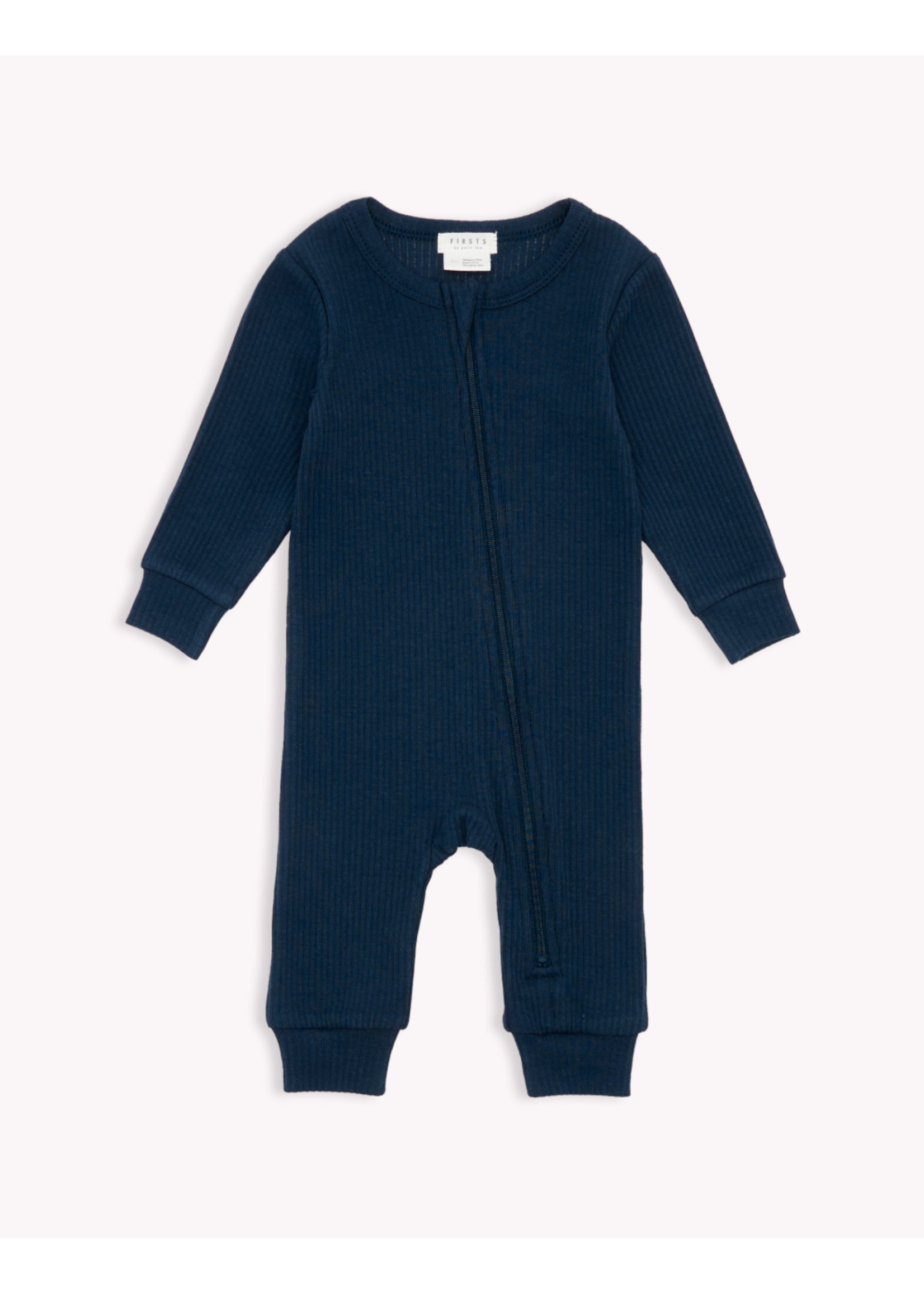 Petit Lem Petit Lem, Modal Rib Sleeper  || Dress Blue