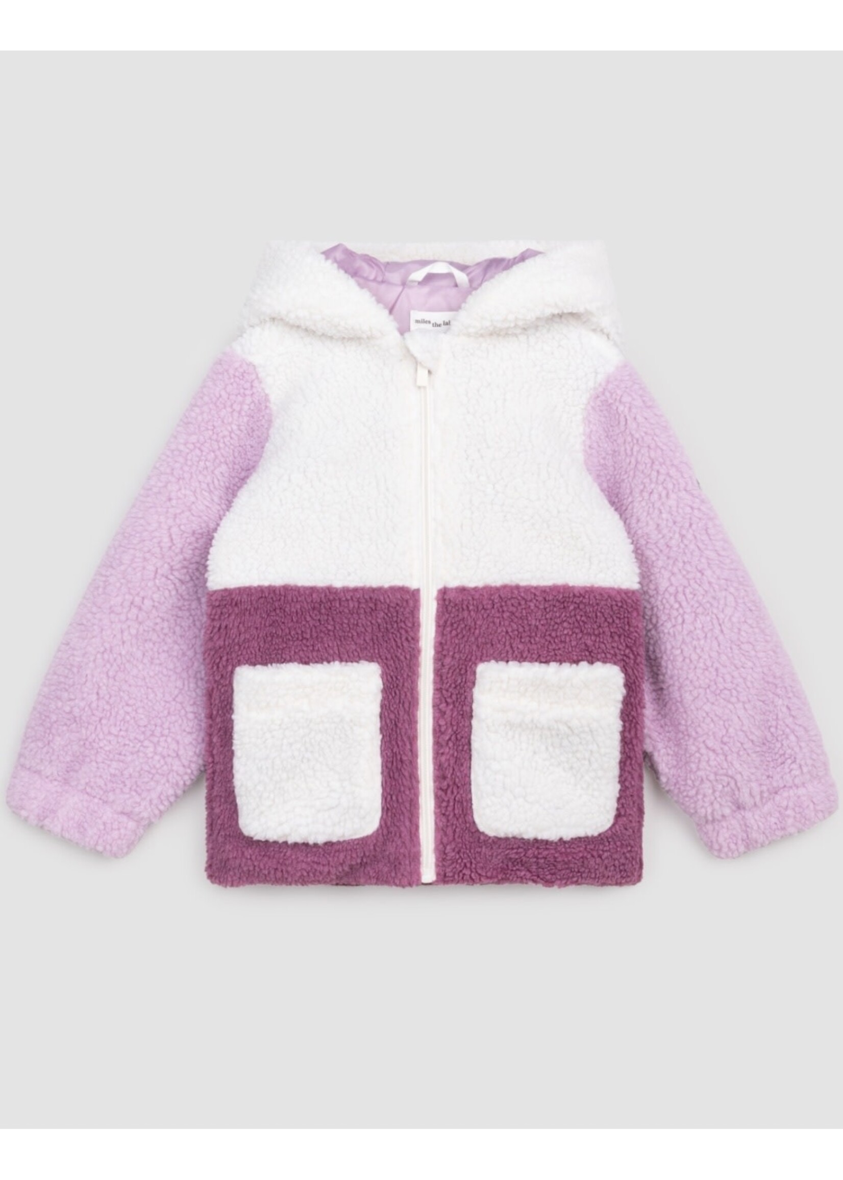 Miles the Label Miles The Label, Hooded Sherpa Coat || Pink