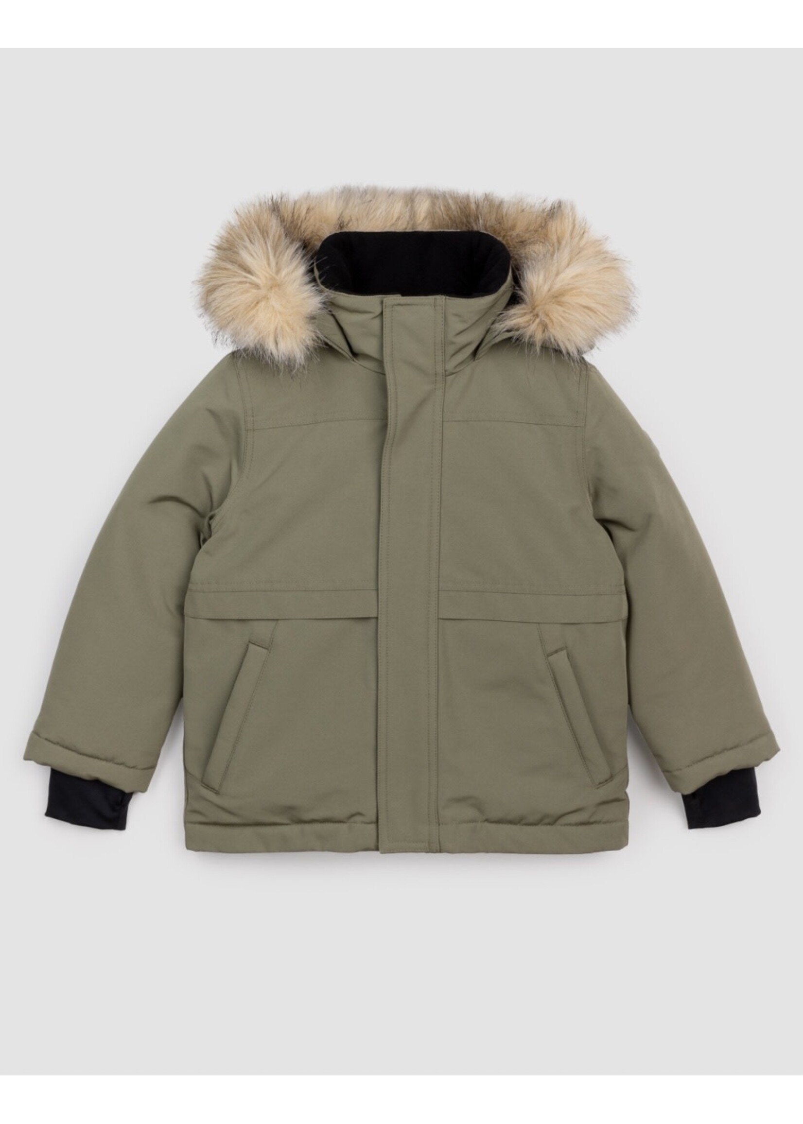 Miles the Label Miles The Label, Hooded Parka || Lichen Green