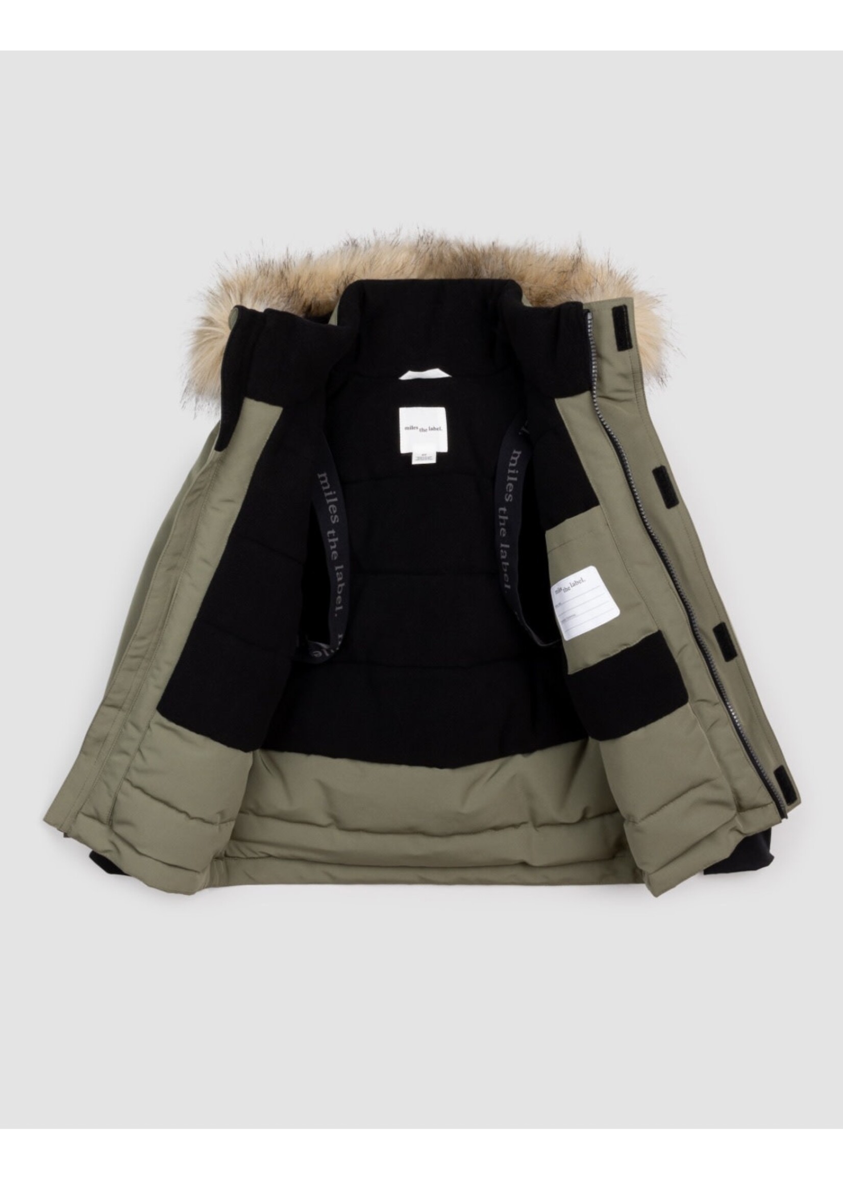 Miles the Label Miles The Label, Hooded Parka || Lichen Green